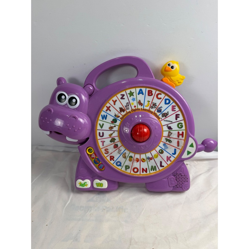 Vtech Spinning Lights Learning Hippo Purple Alphabet Phonics Educational Toy